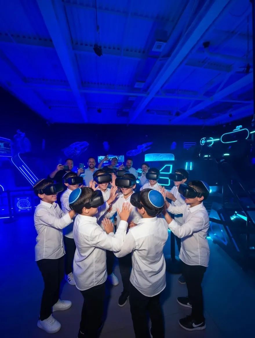 חברים בגיל 12–13 בחוויית VR קבוצתית